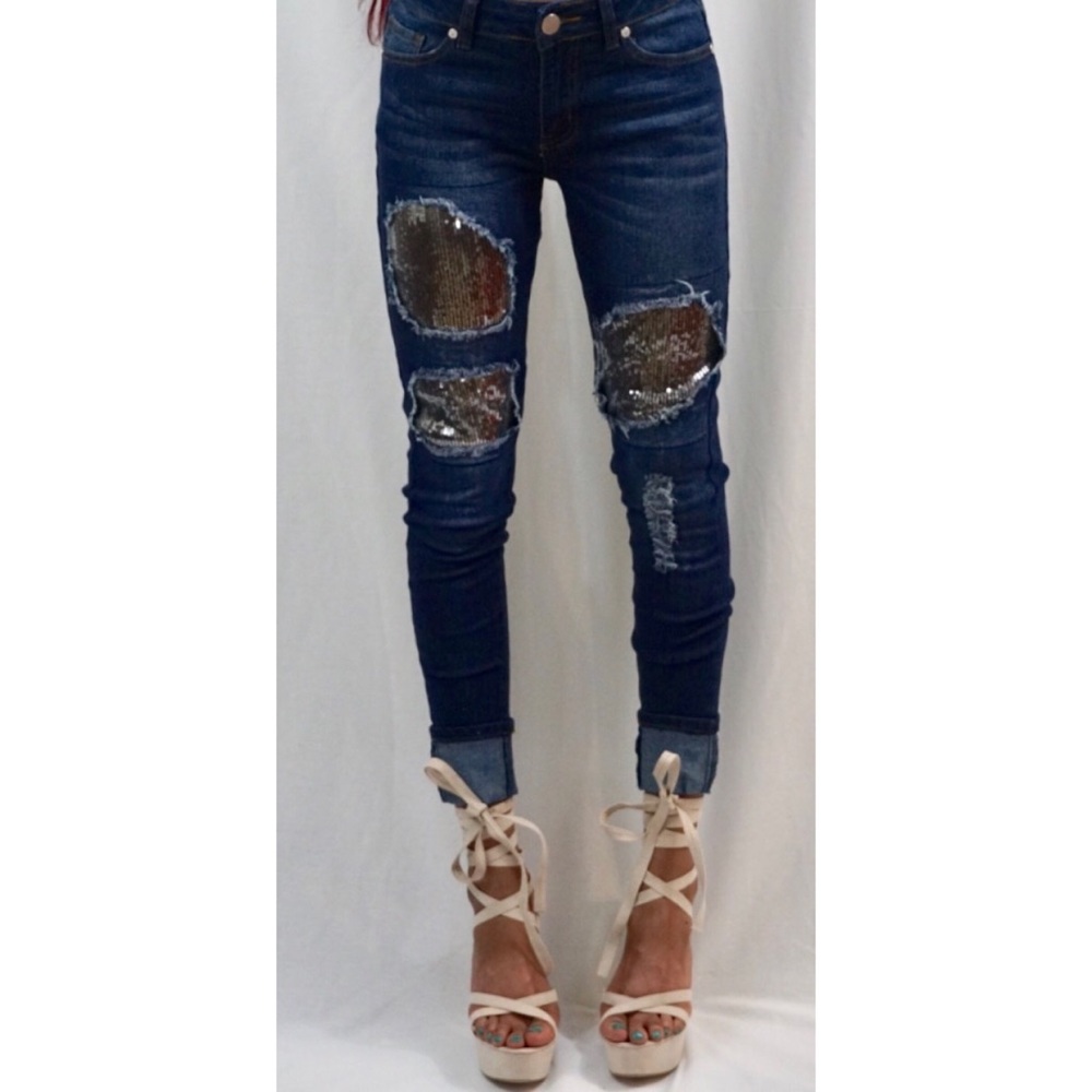Sequin Skinnies